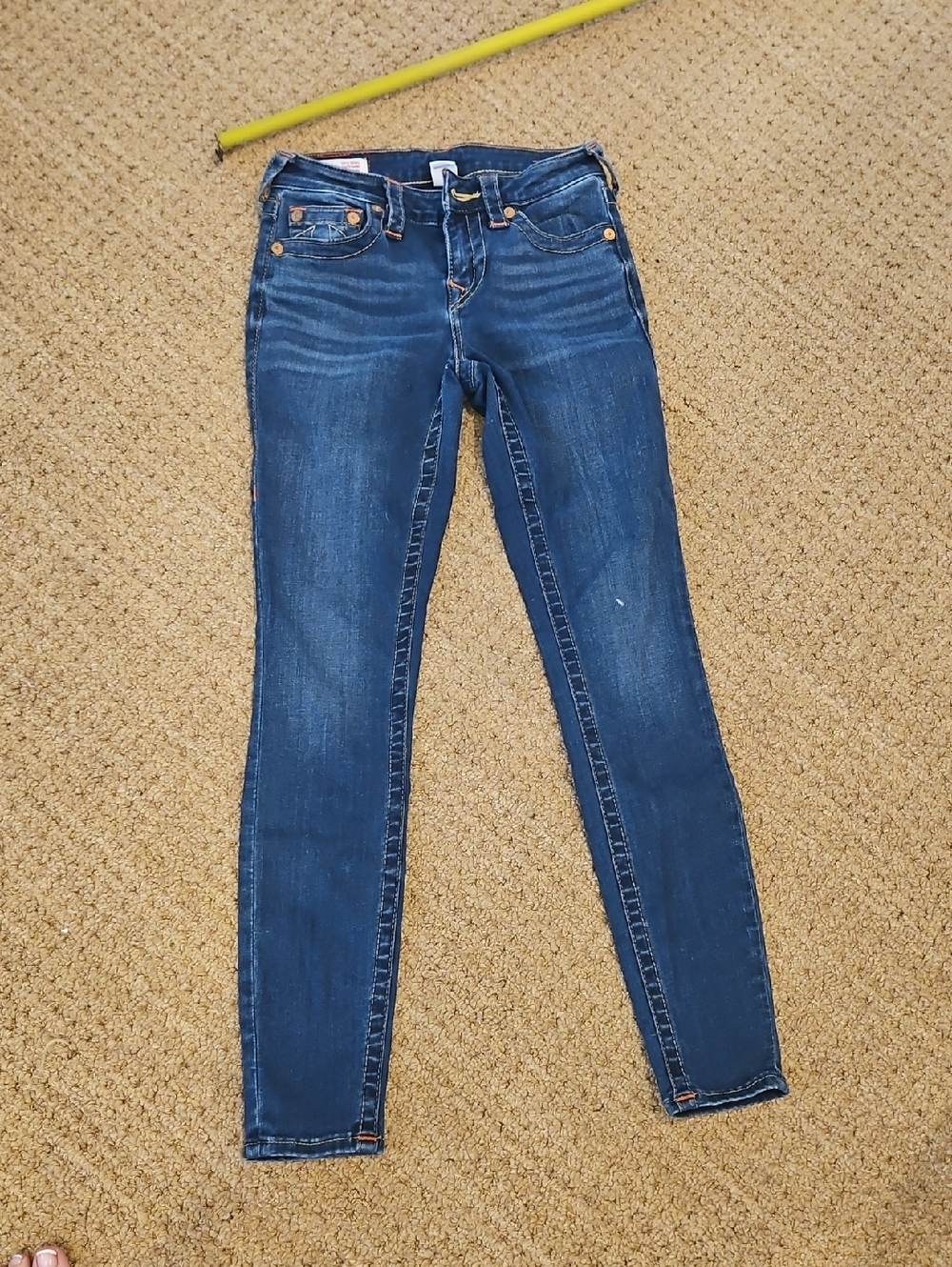 Stretchy True Religion Dark Indigo Skinny Jeans